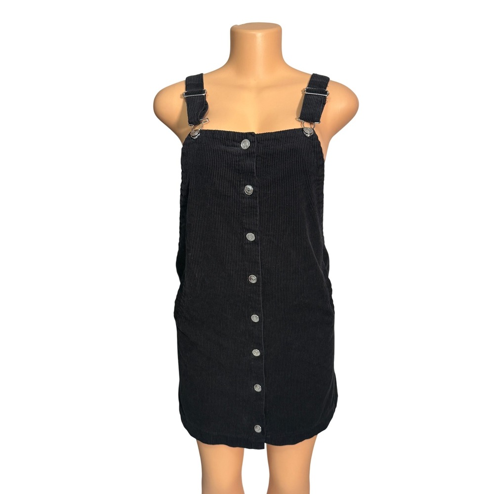 Re Generation Black Corduroy Mini Dress Size M‎